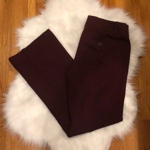NWT Loft 2P burgundy slacks straight leg